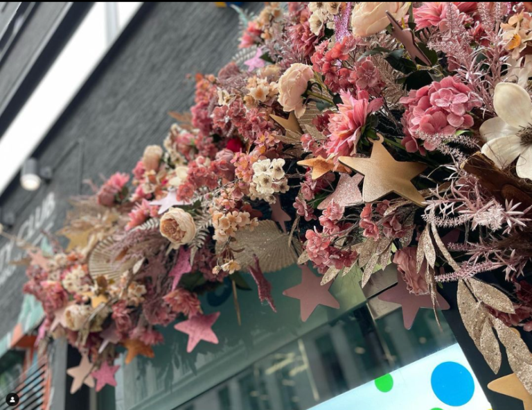 Event Flowers London: A Christmas Floral Display for Space NK Pop Up Salon