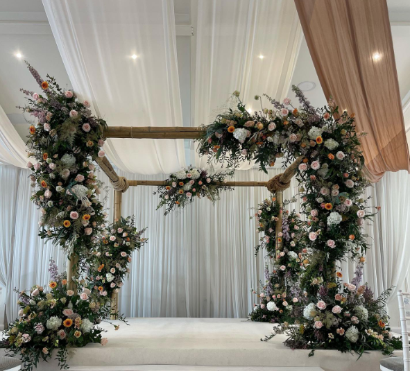 Image of a Floral Mandap for an Indian Wedding | Wedding Flowers Kent